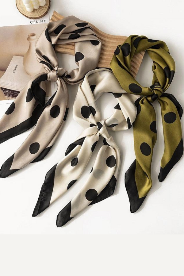 Polka Dot Print Scarf Head Wrap