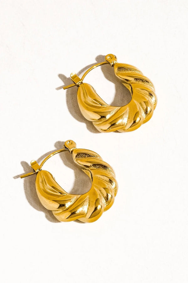 Gold Plated Braided Hoops