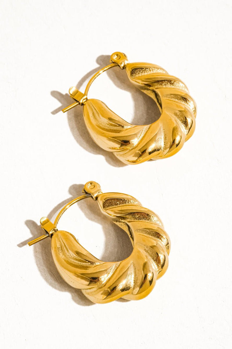 Gold Plated Braided Hoops