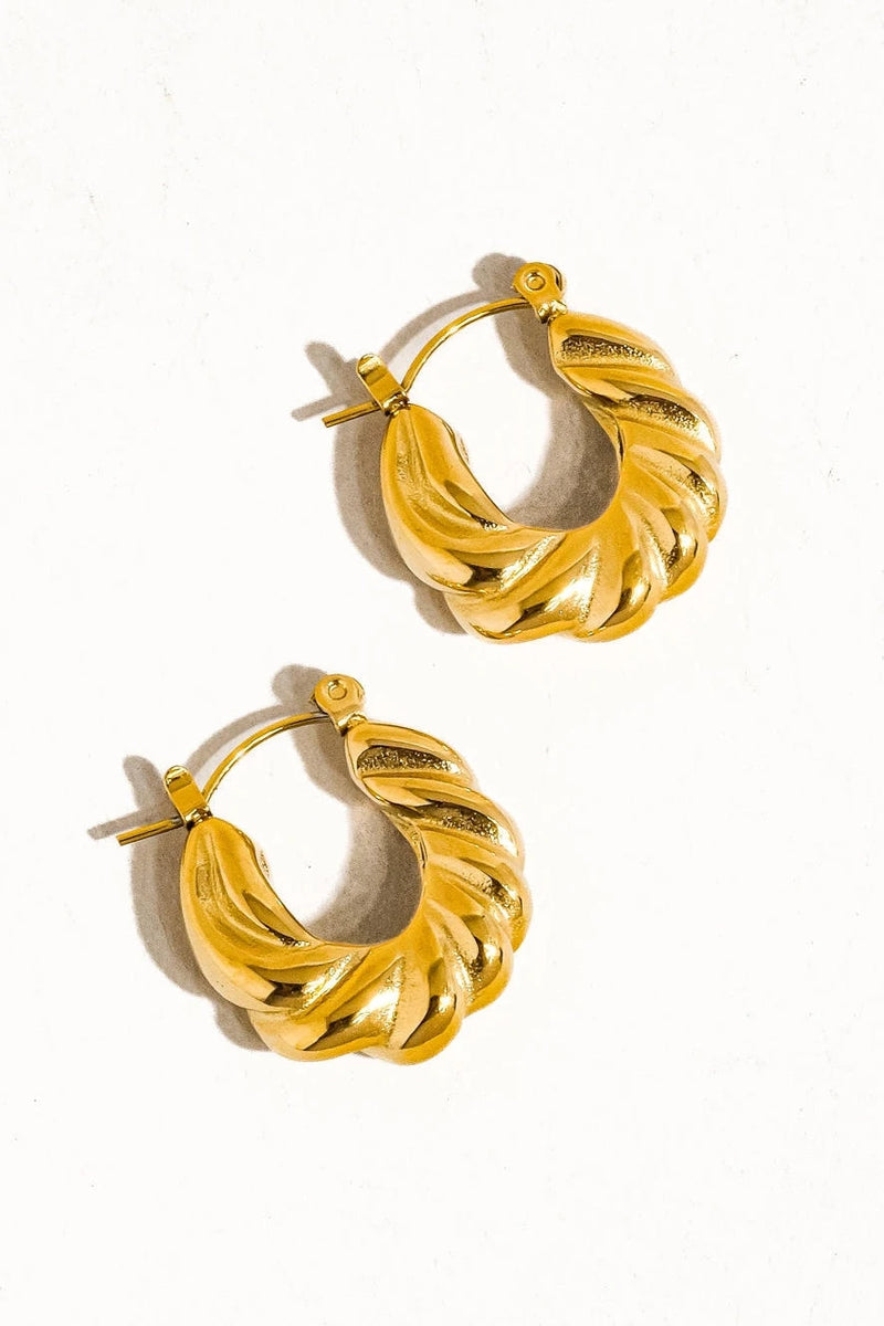 Gold Plated Braided Hoops